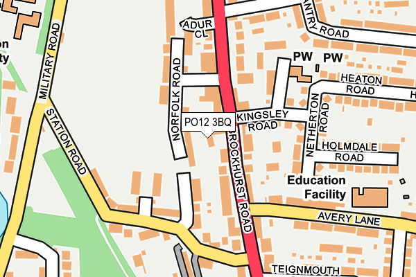 PO12 3BQ map - OS OpenMap – Local (Ordnance Survey) PO12 3BQ map - OS OpenMap – Local (Ordnance Survey)