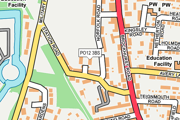 PO12 3BS map - OS OpenMap – Local (Ordnance Survey) PO12 3BS map - OS OpenMap – Local (Ordnance Survey)