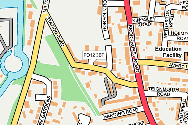PO12 3BT map - OS OpenMap – Local (Ordnance Survey) PO12 3BT map - OS OpenMap – Local (Ordnance Survey)