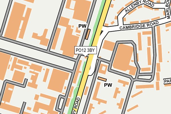 PO12 3BY map - OS OpenMap – Local (Ordnance Survey)