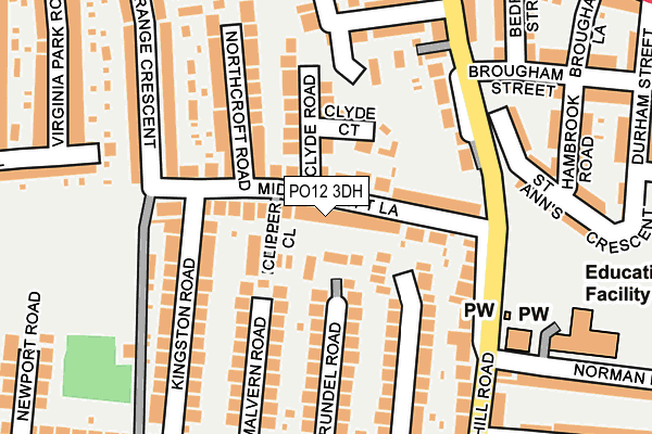 PO12 3DH map - OS OpenMap – Local (Ordnance Survey) PO12 3DH map - OS OpenMap – Local (Ordnance Survey)