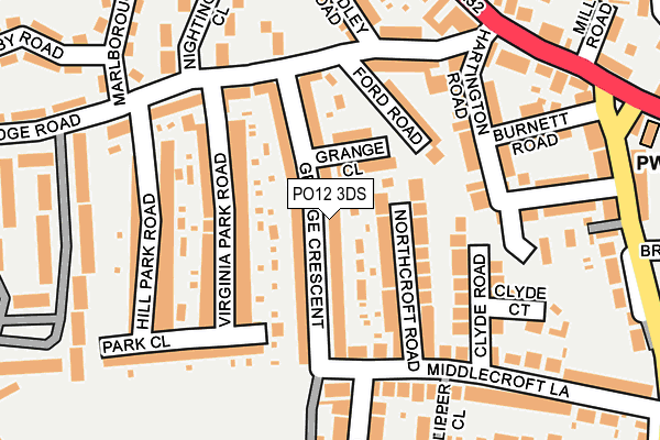 PO12 3DS map - OS OpenMap – Local (Ordnance Survey) PO12 3DS map - OS OpenMap – Local (Ordnance Survey)