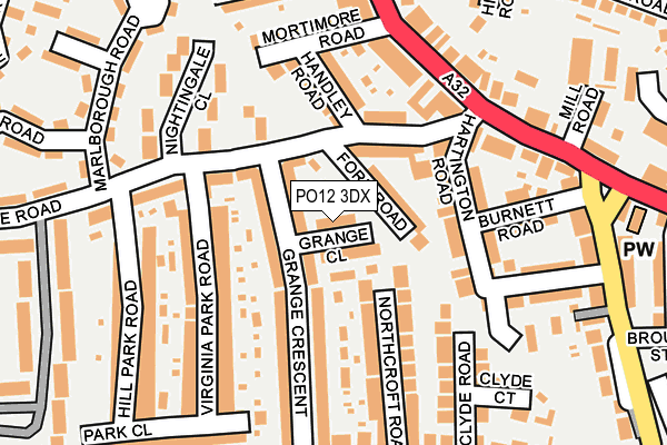 PO12 3DX map - OS OpenMap – Local (Ordnance Survey) PO12 3DX map - OS OpenMap – Local (Ordnance Survey)