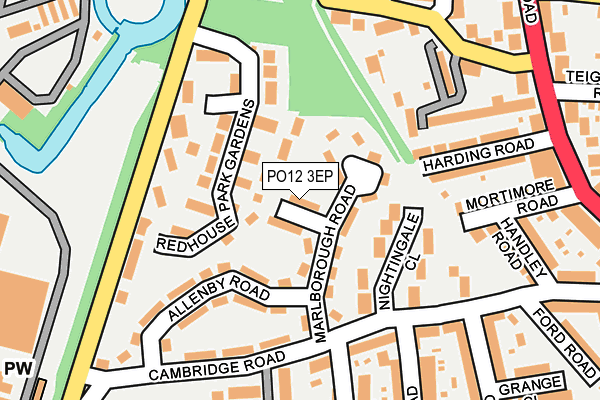 PO12 3EP map - OS OpenMap – Local (Ordnance Survey) PO12 3EP map - OS OpenMap – Local (Ordnance Survey)