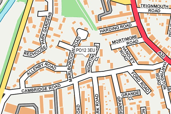 PO12 3EU map - OS OpenMap – Local (Ordnance Survey) PO12 3EU map - OS OpenMap – Local (Ordnance Survey)