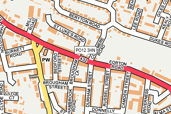 PO12 3HN map - OS OpenMap – Local (Ordnance Survey) PO12 3HN map - OS OpenMap – Local (Ordnance Survey)