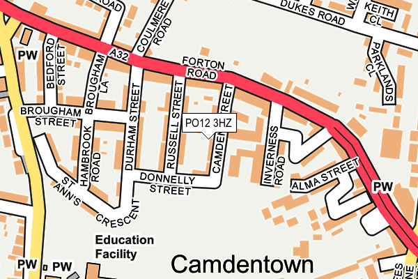 PO12 3HZ map - OS OpenMap – Local (Ordnance Survey) PO12 3HZ map - OS OpenMap – Local (Ordnance Survey)
