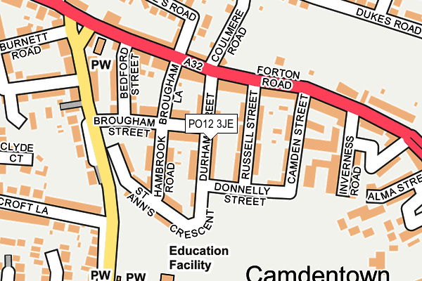 PO12 3JE map - OS OpenMap – Local (Ordnance Survey) PO12 3JE map - OS OpenMap – Local (Ordnance Survey)
