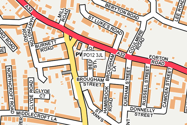 PO12 3JL map - OS OpenMap – Local (Ordnance Survey) PO12 3JL map - OS OpenMap – Local (Ordnance Survey)
