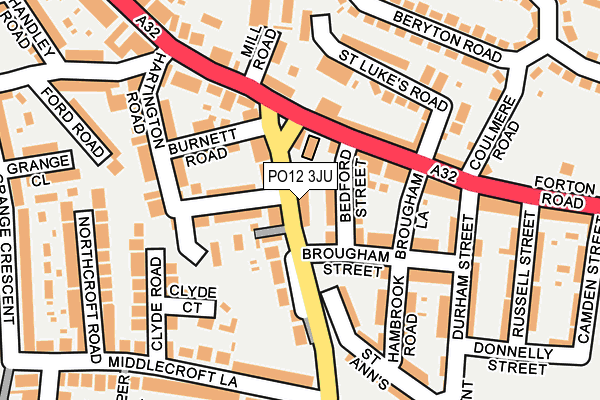 PO12 3JU map - OS OpenMap – Local (Ordnance Survey) PO12 3JU map - OS OpenMap – Local (Ordnance Survey)
