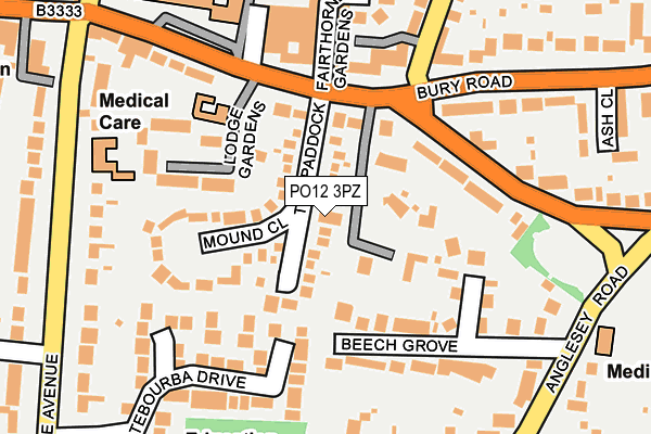 PO12 3PZ map - OS OpenMap – Local (Ordnance Survey) PO12 3PZ map - OS OpenMap – Local (Ordnance Survey)