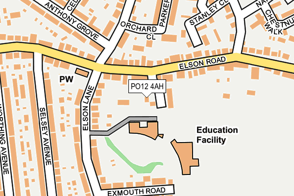 PO12 4AH map - OS OpenMap – Local (Ordnance Survey) PO12 4AH map - OS OpenMap – Local (Ordnance Survey)