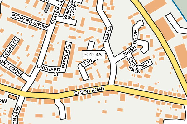 PO12 4AJ map - OS OpenMap – Local (Ordnance Survey) PO12 4AJ map - OS OpenMap – Local (Ordnance Survey)