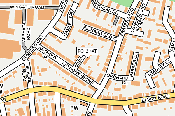 PO12 4AT map - OS OpenMap – Local (Ordnance Survey) PO12 4AT map - OS OpenMap – Local (Ordnance Survey)