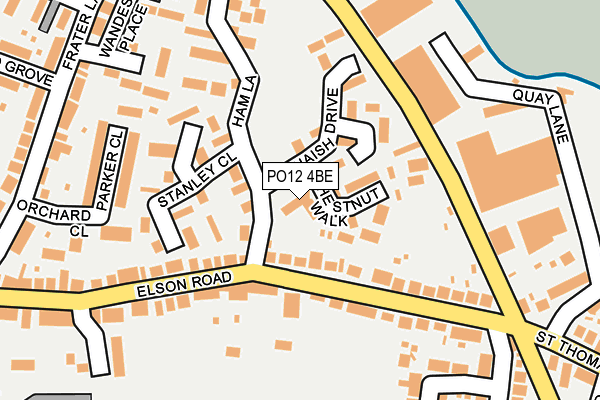 PO12 4BE map - OS OpenMap – Local (Ordnance Survey) PO12 4BE map - OS OpenMap – Local (Ordnance Survey)