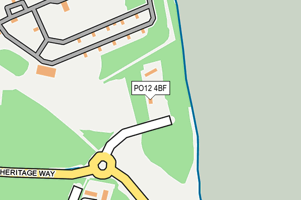 PO12 4BF map - OS OpenMap – Local (Ordnance Survey) PO12 4BF map - OS OpenMap – Local (Ordnance Survey)