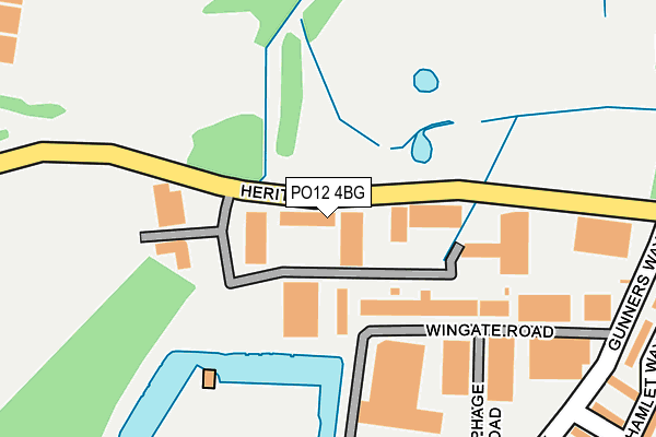 PO12 4BG map - OS OpenMap – Local (Ordnance Survey)