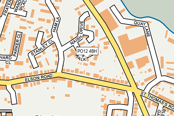 PO12 4BH map - OS OpenMap – Local (Ordnance Survey) PO12 4BH map - OS OpenMap – Local (Ordnance Survey)
