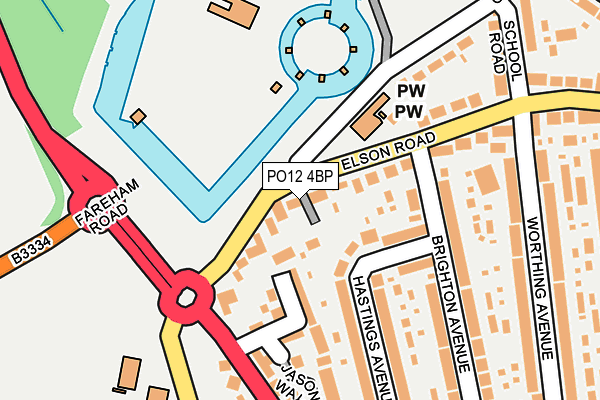 PO12 4BP map - OS OpenMap – Local (Ordnance Survey) PO12 4BP map - OS OpenMap – Local (Ordnance Survey)