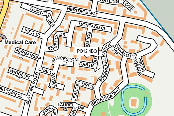 PO12 4BQ map - OS OpenMap – Local (Ordnance Survey) PO12 4BQ map - OS OpenMap – Local (Ordnance Survey)