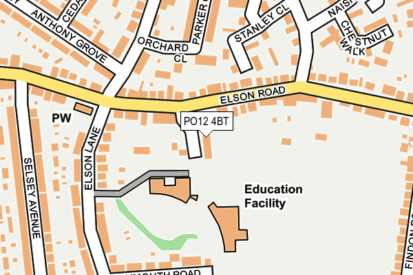 PO12 4BT map - OS OpenMap – Local (Ordnance Survey) PO12 4BT map - OS OpenMap – Local (Ordnance Survey)