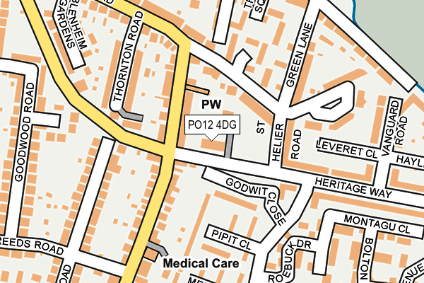PO12 4DG map - OS OpenMap – Local (Ordnance Survey) PO12 4DG map - OS OpenMap – Local (Ordnance Survey)