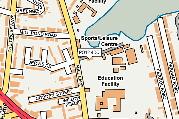 PO12 4DQ map - OS OpenMap – Local (Ordnance Survey) PO12 4DQ map - OS OpenMap – Local (Ordnance Survey)