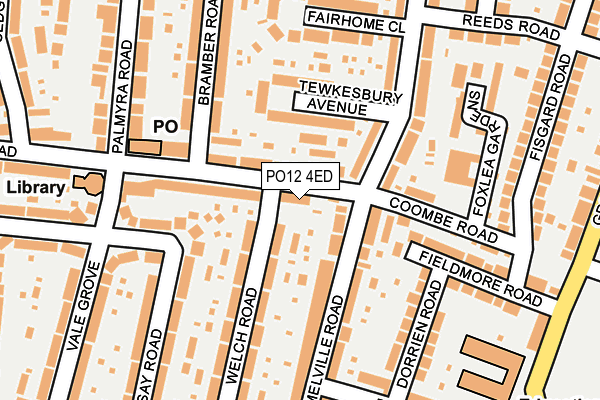 PO12 4ED map - OS OpenMap – Local (Ordnance Survey) PO12 4ED map - OS OpenMap – Local (Ordnance Survey)