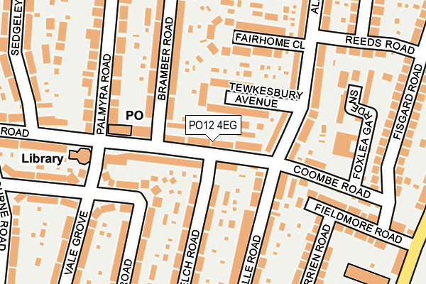 PO12 4EG map - OS OpenMap – Local (Ordnance Survey) PO12 4EG map - OS OpenMap – Local (Ordnance Survey)