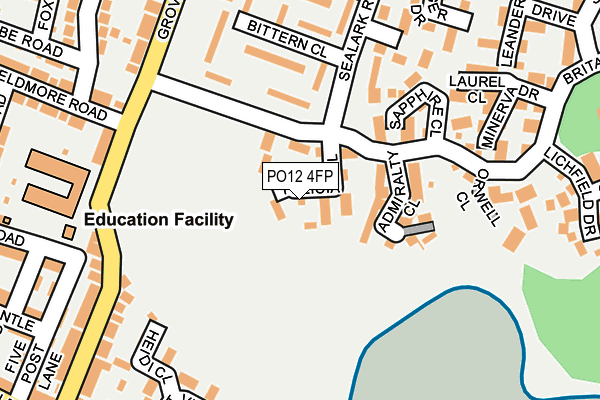 PO12 4FP map - OS OpenMap – Local (Ordnance Survey) PO12 4FP map - OS OpenMap – Local (Ordnance Survey)