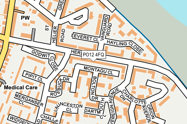 PO12 4FQ map - OS OpenMap – Local (Ordnance Survey) PO12 4FQ map - OS OpenMap – Local (Ordnance Survey)