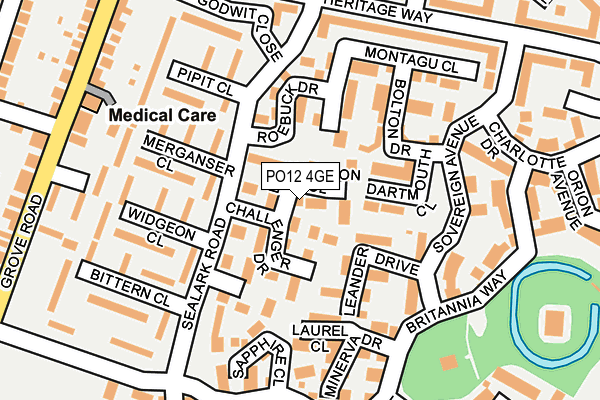 PO12 4GE map - OS OpenMap – Local (Ordnance Survey) PO12 4GE map - OS OpenMap – Local (Ordnance Survey)