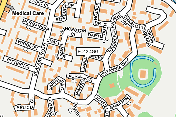 PO12 4GG map - OS OpenMap – Local (Ordnance Survey) PO12 4GG map - OS OpenMap – Local (Ordnance Survey)