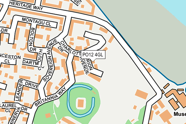 PO12 4GL map - OS OpenMap – Local (Ordnance Survey) PO12 4GL map - OS OpenMap – Local (Ordnance Survey)