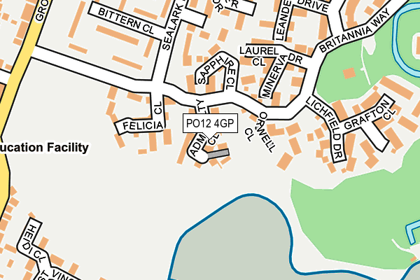 PO12 4GP map - OS OpenMap – Local (Ordnance Survey) PO12 4GP map - OS OpenMap – Local (Ordnance Survey)