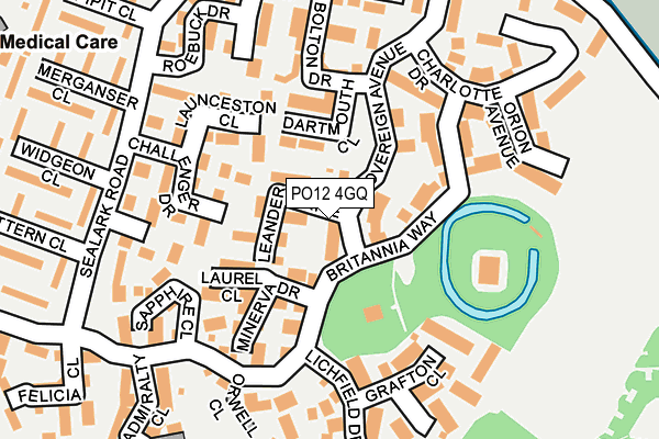 PO12 4GQ map - OS OpenMap – Local (Ordnance Survey) PO12 4GQ map - OS OpenMap – Local (Ordnance Survey)