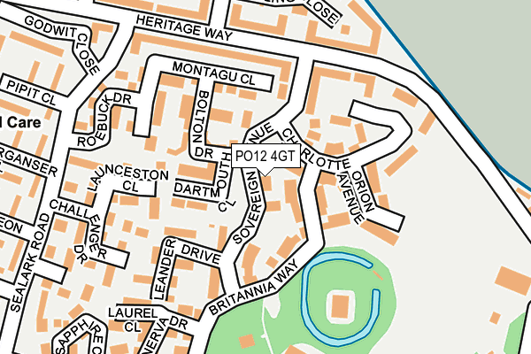 PO12 4GT map - OS OpenMap – Local (Ordnance Survey) PO12 4GT map - OS OpenMap – Local (Ordnance Survey)
