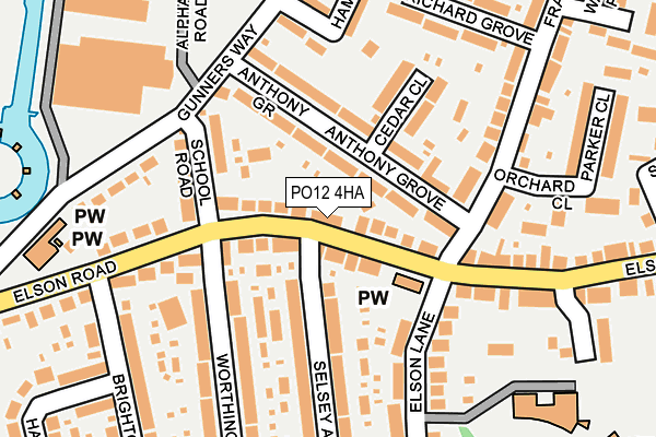 PO12 4HA map - OS OpenMap – Local (Ordnance Survey) PO12 4HA map - OS OpenMap – Local (Ordnance Survey)
