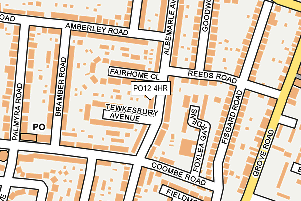 PO12 4HR map - OS OpenMap – Local (Ordnance Survey) PO12 4HR map - OS OpenMap – Local (Ordnance Survey)