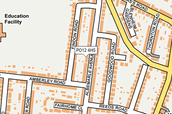 PO12 4HS map - OS OpenMap – Local (Ordnance Survey) PO12 4HS map - OS OpenMap – Local (Ordnance Survey)