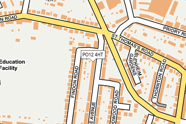 PO12 4HT map - OS OpenMap – Local (Ordnance Survey) PO12 4HT map - OS OpenMap – Local (Ordnance Survey)
