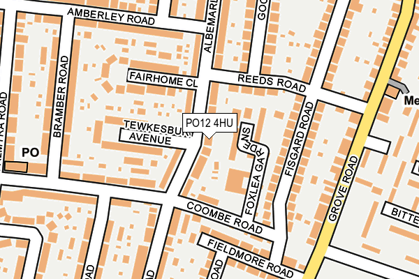 PO12 4HU map - OS OpenMap – Local (Ordnance Survey) PO12 4HU map - OS OpenMap – Local (Ordnance Survey)