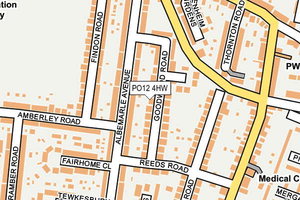 PO12 4HW map - OS OpenMap – Local (Ordnance Survey) PO12 4HW map - OS OpenMap – Local (Ordnance Survey)