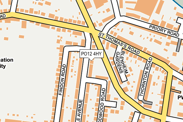 PO12 4HY map - OS OpenMap – Local (Ordnance Survey) PO12 4HY map - OS OpenMap – Local (Ordnance Survey)