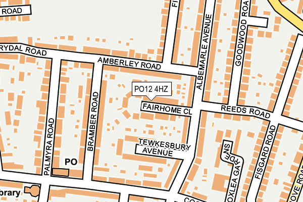 PO12 4HZ map - OS OpenMap – Local (Ordnance Survey) PO12 4HZ map - OS OpenMap – Local (Ordnance Survey)