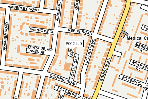 PO12 4JD map - OS OpenMap – Local (Ordnance Survey) PO12 4JD map - OS OpenMap – Local (Ordnance Survey)