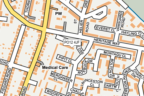 PO12 4JF map - OS OpenMap – Local (Ordnance Survey) PO12 4JF map - OS OpenMap – Local (Ordnance Survey)