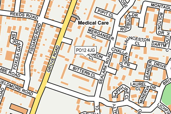 PO12 4JG map - OS OpenMap – Local (Ordnance Survey) PO12 4JG map - OS OpenMap – Local (Ordnance Survey)