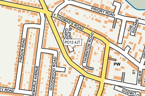 PO12 4JT map - OS OpenMap – Local (Ordnance Survey) PO12 4JT map - OS OpenMap – Local (Ordnance Survey)