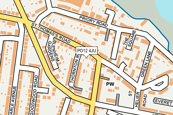 PO12 4JU map - OS OpenMap – Local (Ordnance Survey) PO12 4JU map - OS OpenMap – Local (Ordnance Survey)